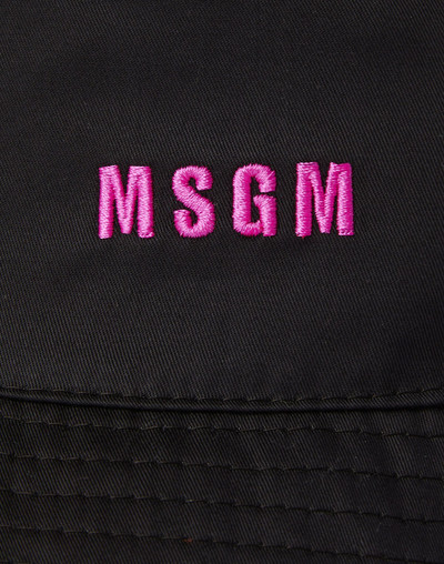 MSGM Cotton bucket hat with embroidered micro logo outlook