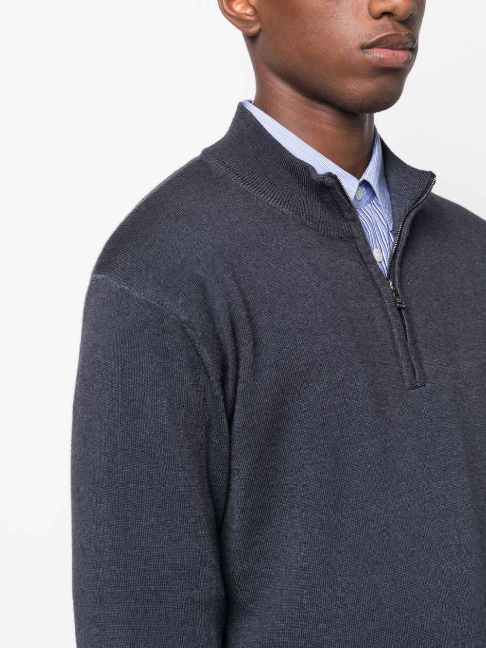 half-zip wool jumper - 5