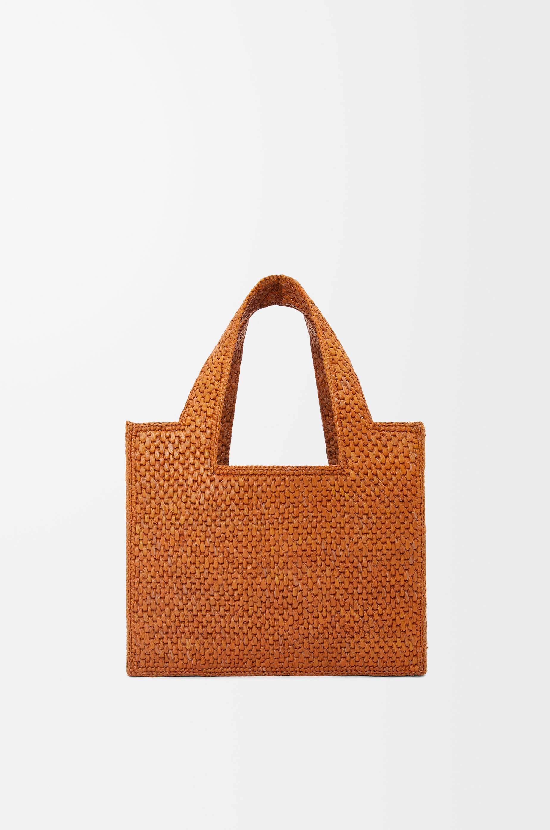 Small LOEWE Font tote in raffia - 6