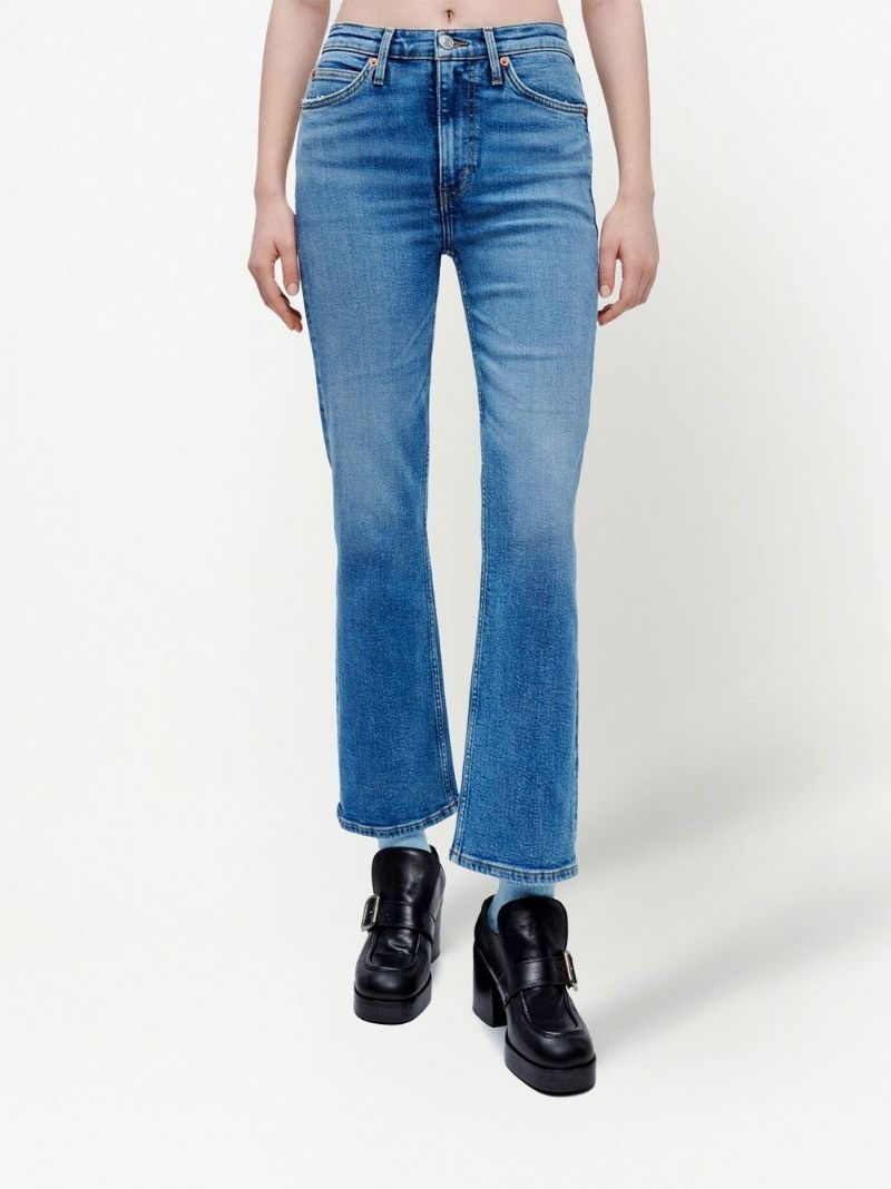 high-rise cropped bootcut jeans - 3