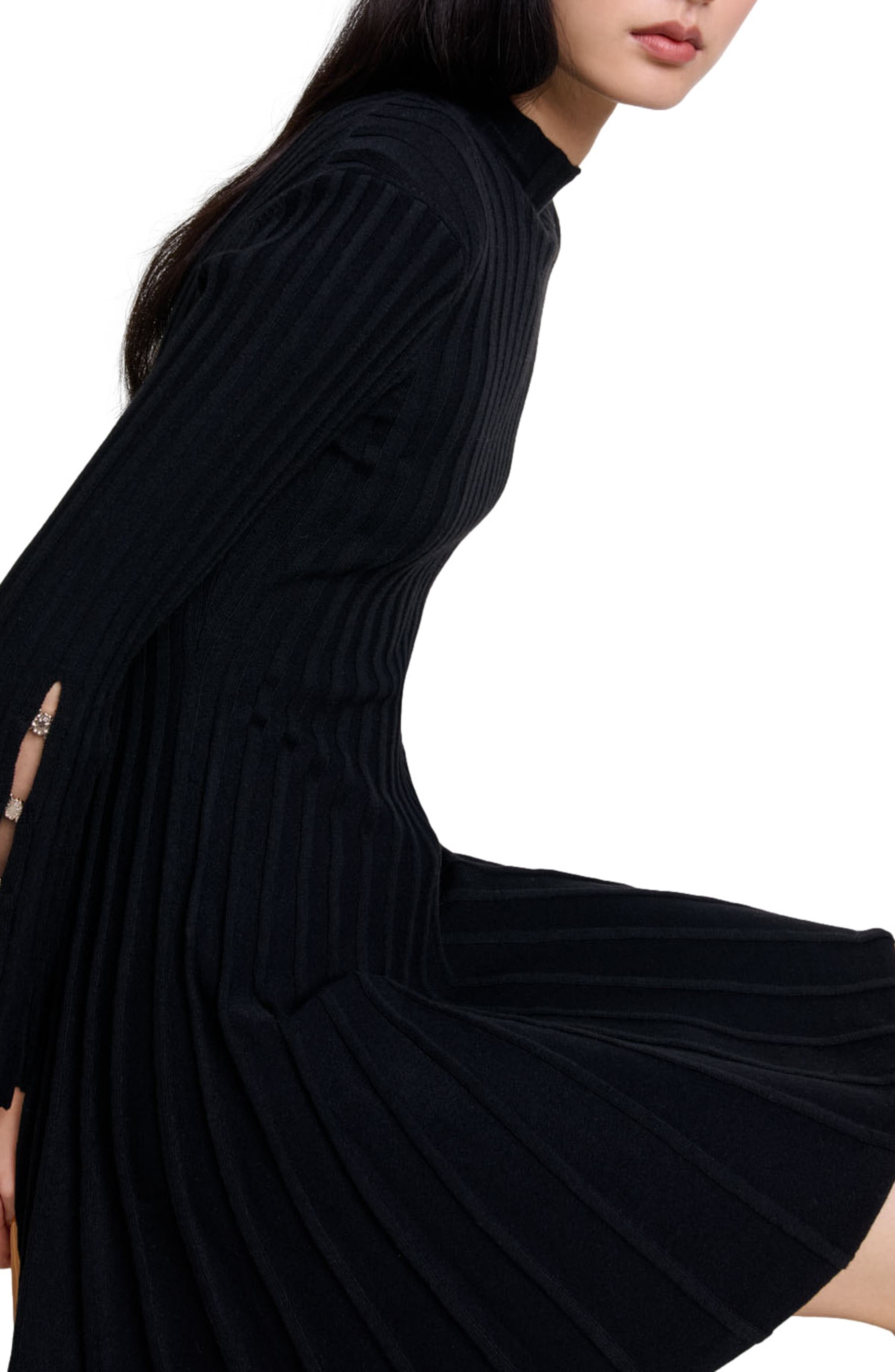 maje Short knit dress in Black at Nordstrom - 5