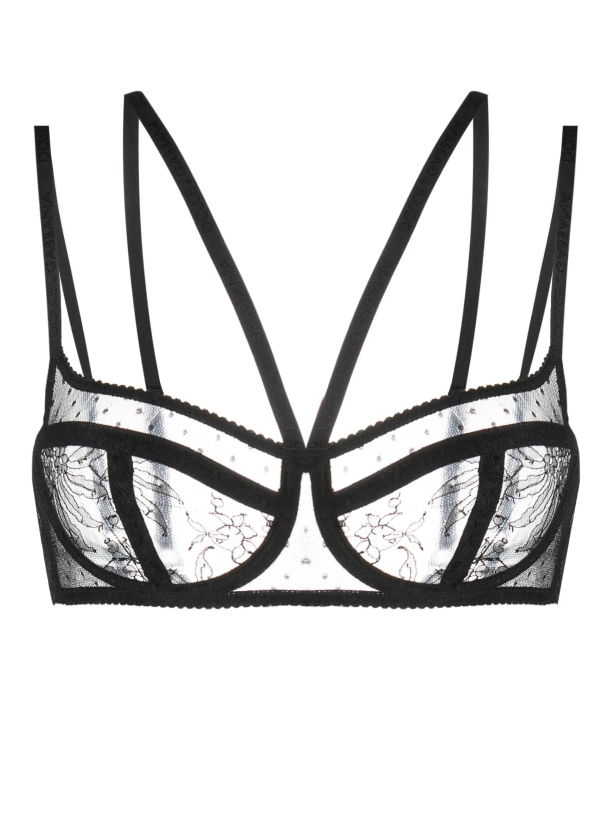 lace balconette bra - 1