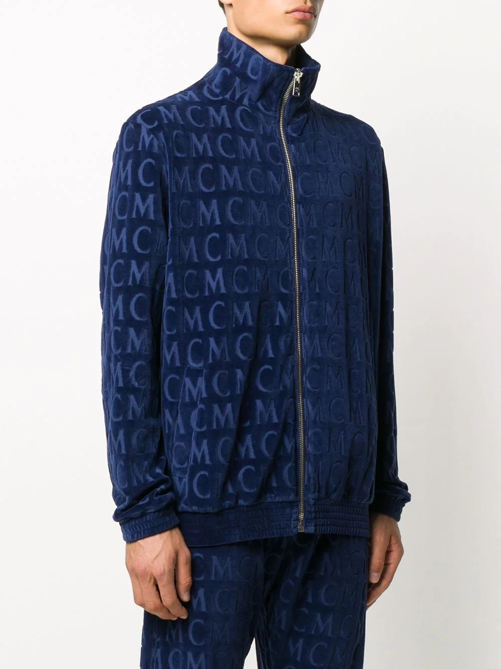 all-over logo zipped jacket - 3