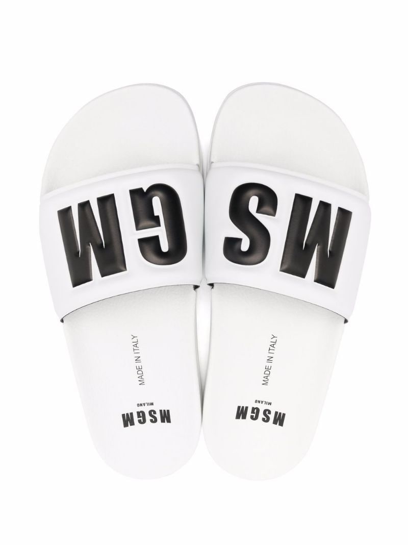 logo-embossed rubber slides - 7