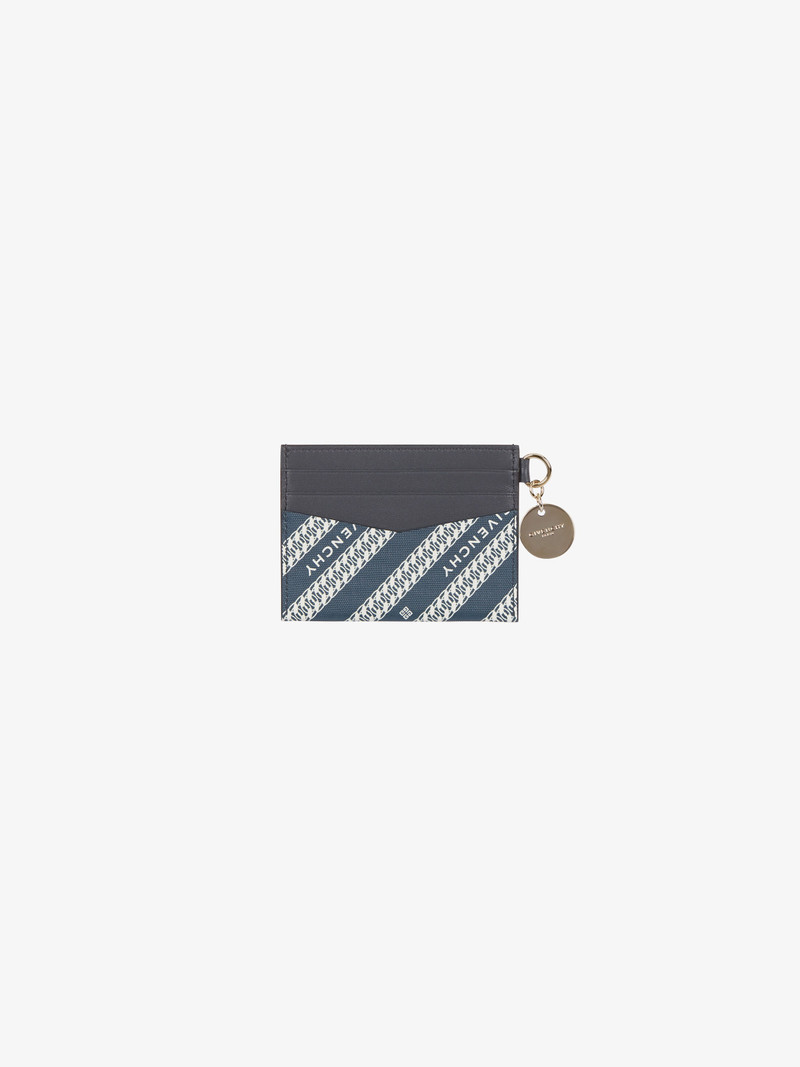 Givenchy GIVENCHY Chain card holder in coated canvas outlook