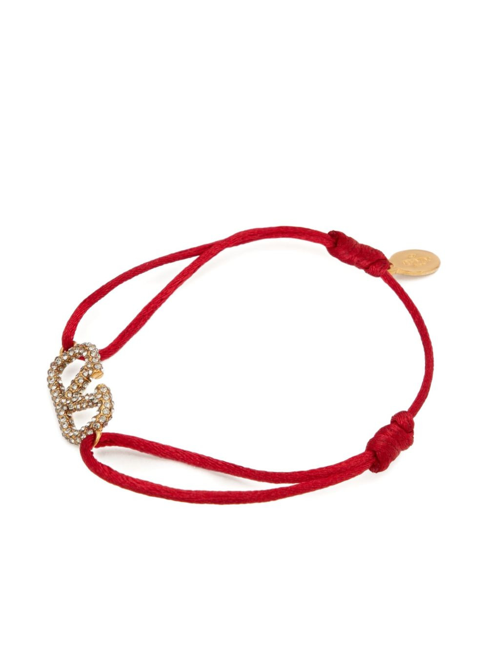 adjustable VLOGO encrusted bracelet - 2