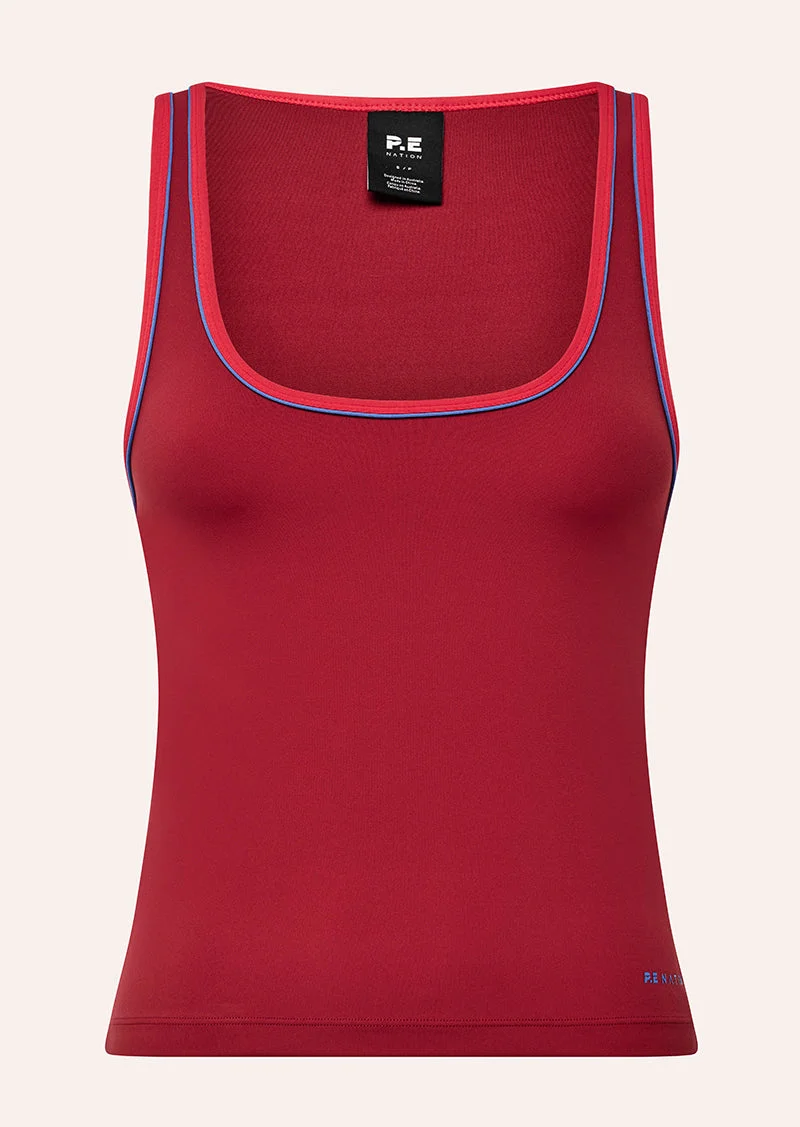 SPECTRUM SCOOP TANK IN CHERRY & STRAWBERRY - 1