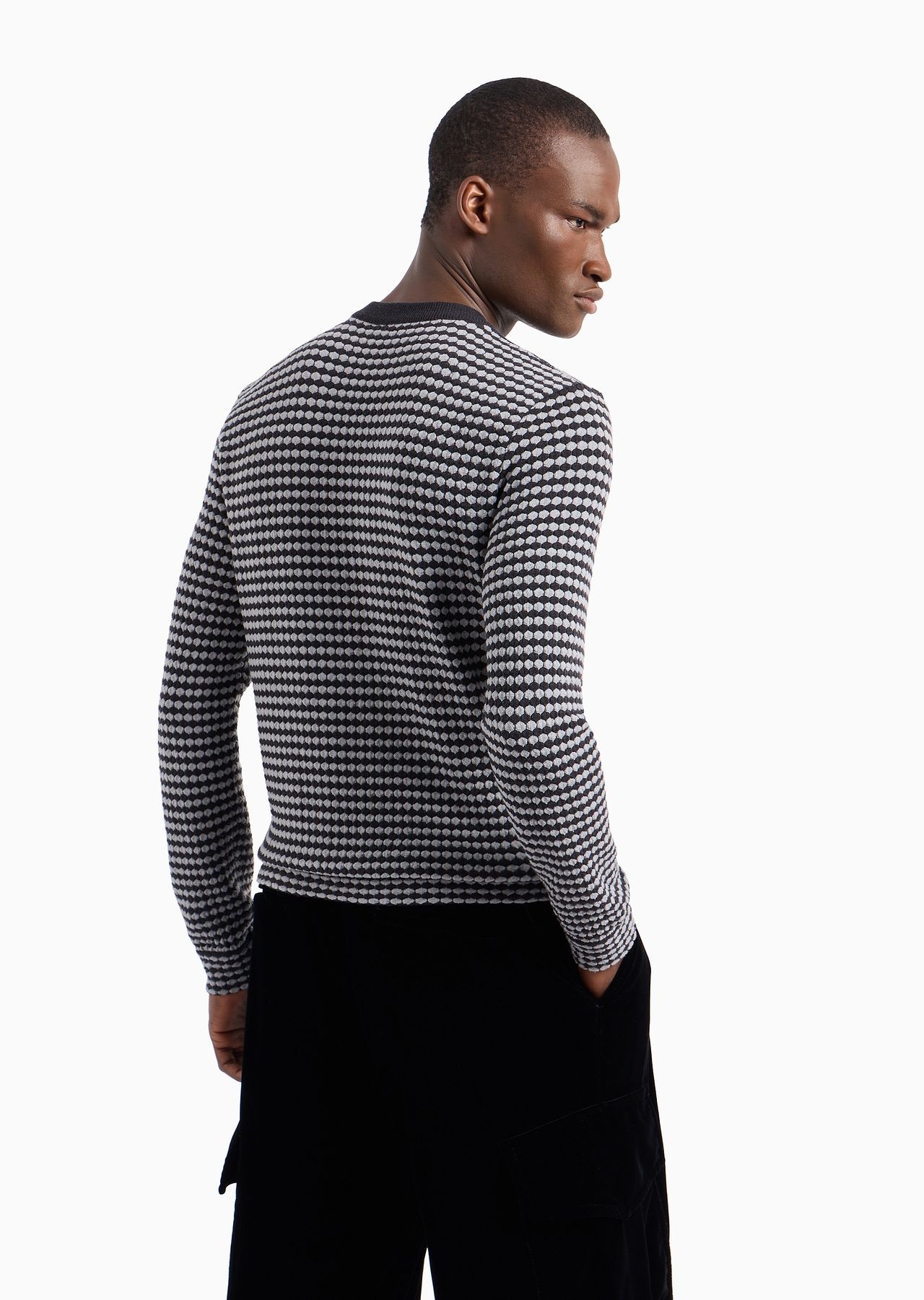 Wool-blend jacquard crew-neck jumper - 3