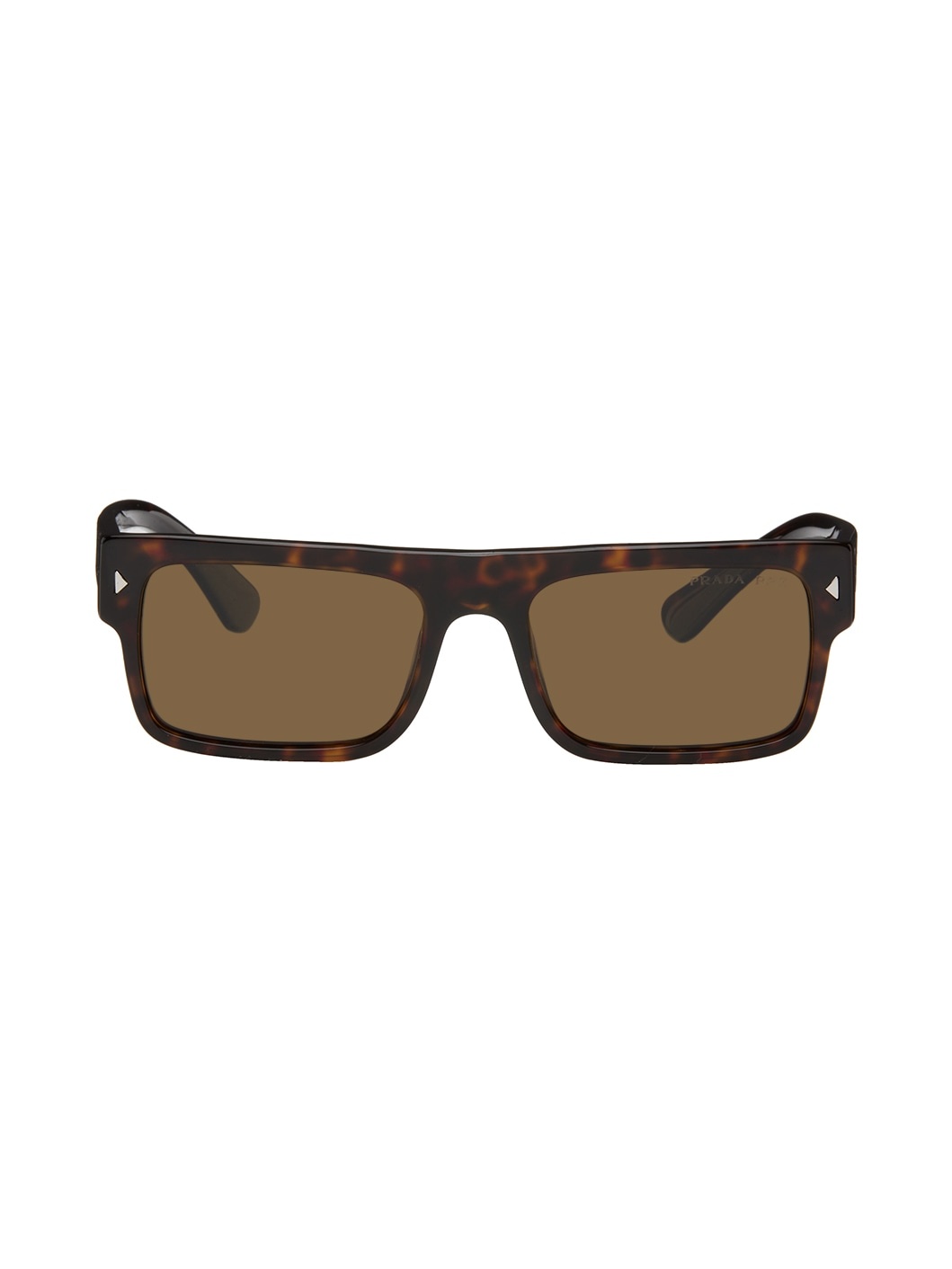 Brown Rectangular Sunglasses - 1