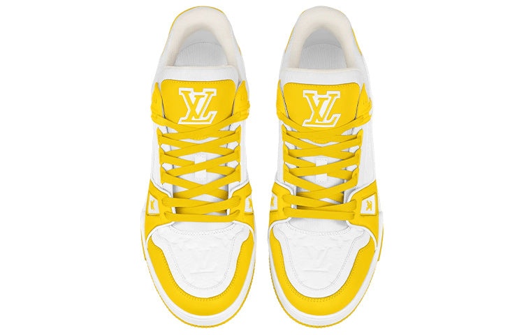 LOUIS VUITTON LV Trainer 'White Yellow' 1AA6XM - 2