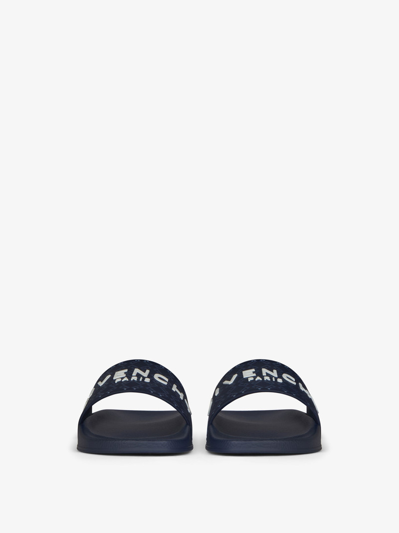 Givenchy SLIDE FLAT SANDALS IN MONOGRAM 72 RUBBER outlook