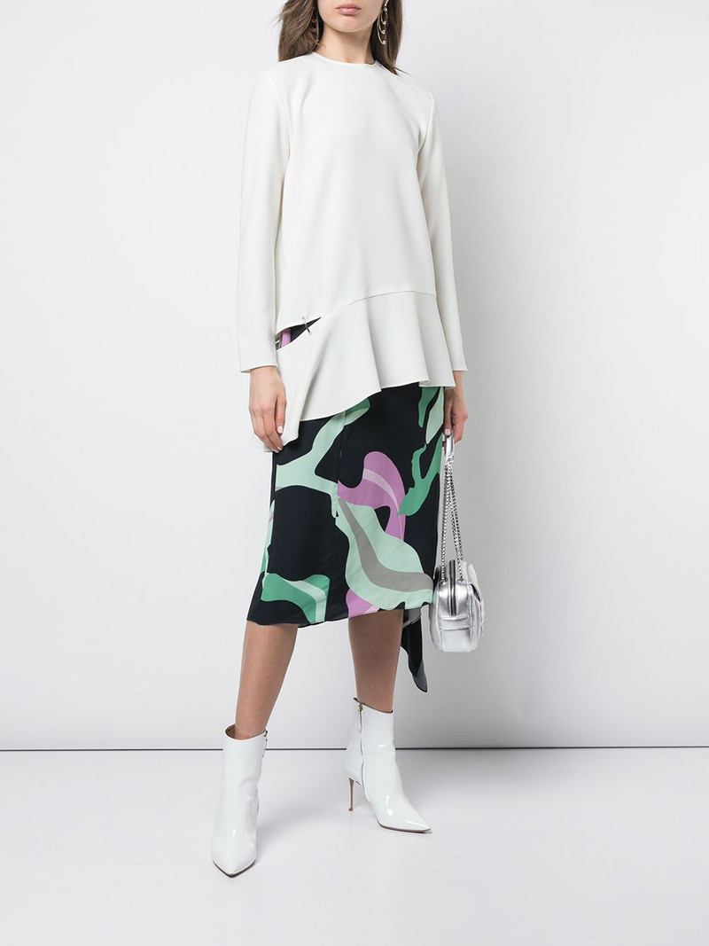 Tibi long sleeve detached hem blouse outlook