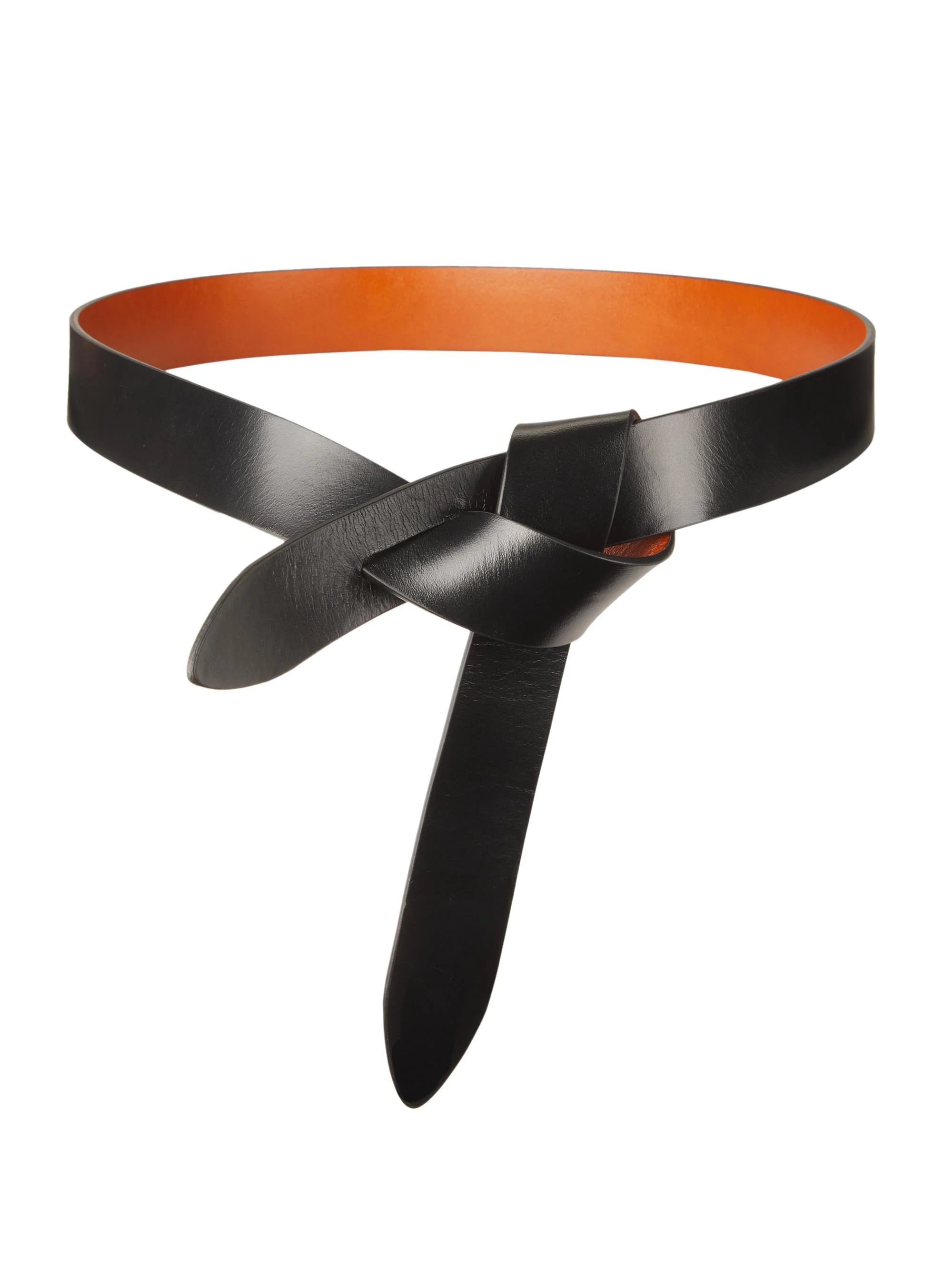 Women's Lecce Leather Wrap Belt - Black Natural - 1