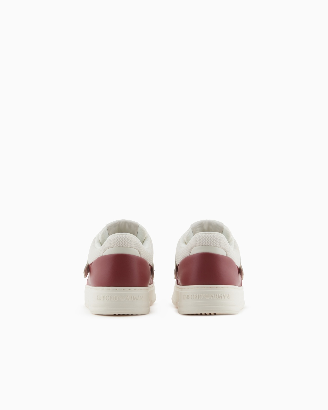 LEATHER AND MESH SNEAKERS WITH CONTRASTING DETAILS - 4