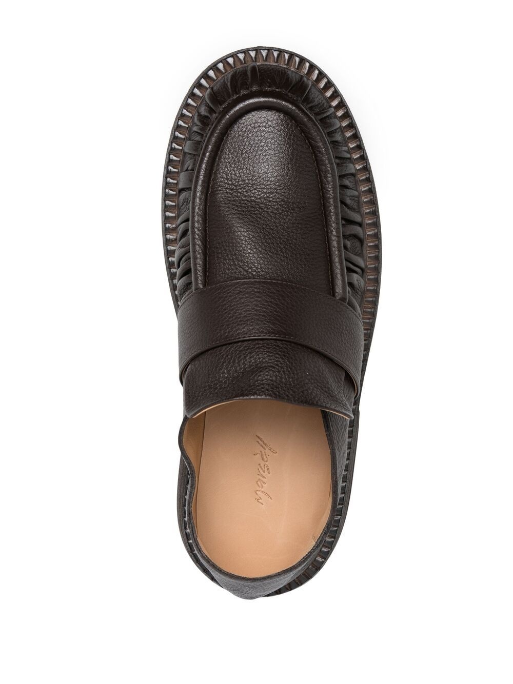 Estiva ruched leather loafers - 4