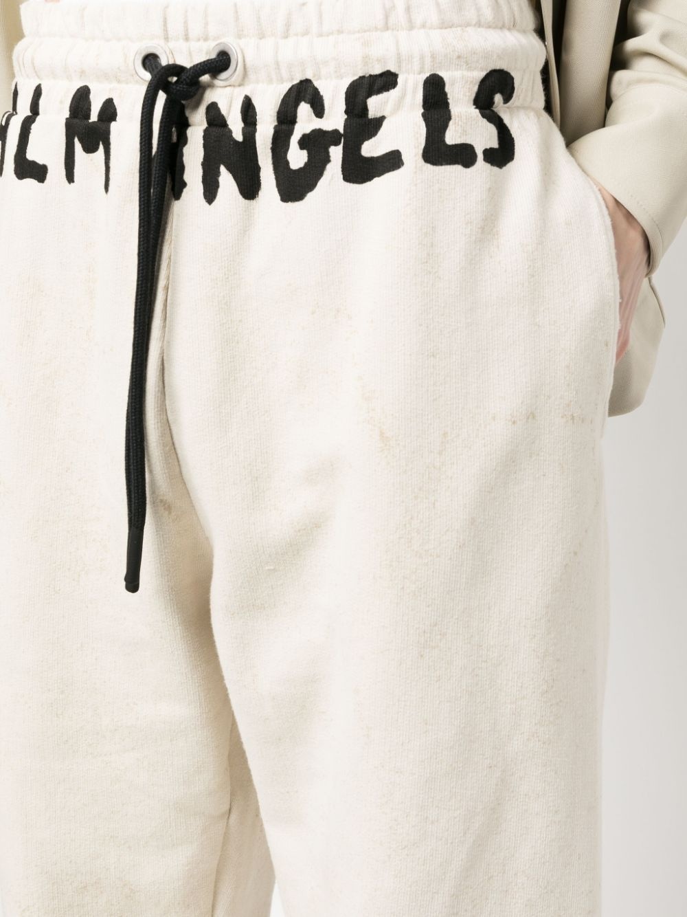 logo-print cotton track pants - 5