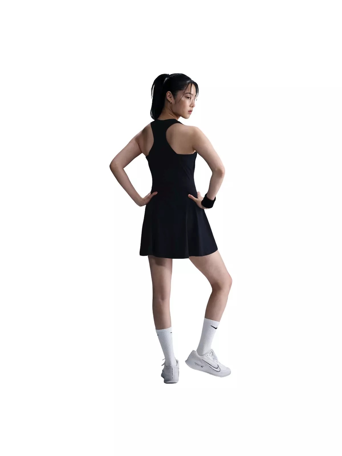Women's Dri-FIT Victory Tennis Dress -Black - 4