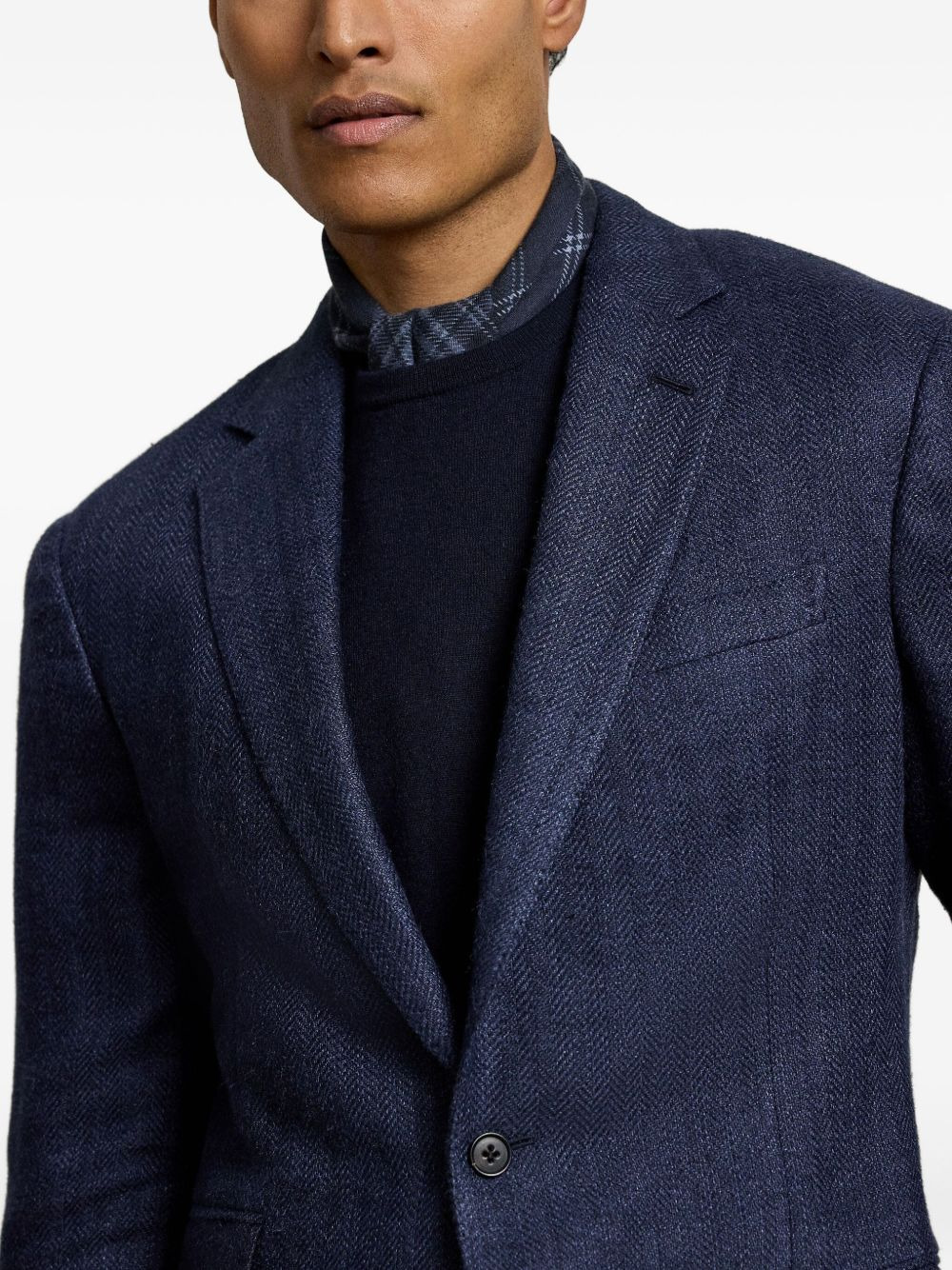 herringbone blazer - 6