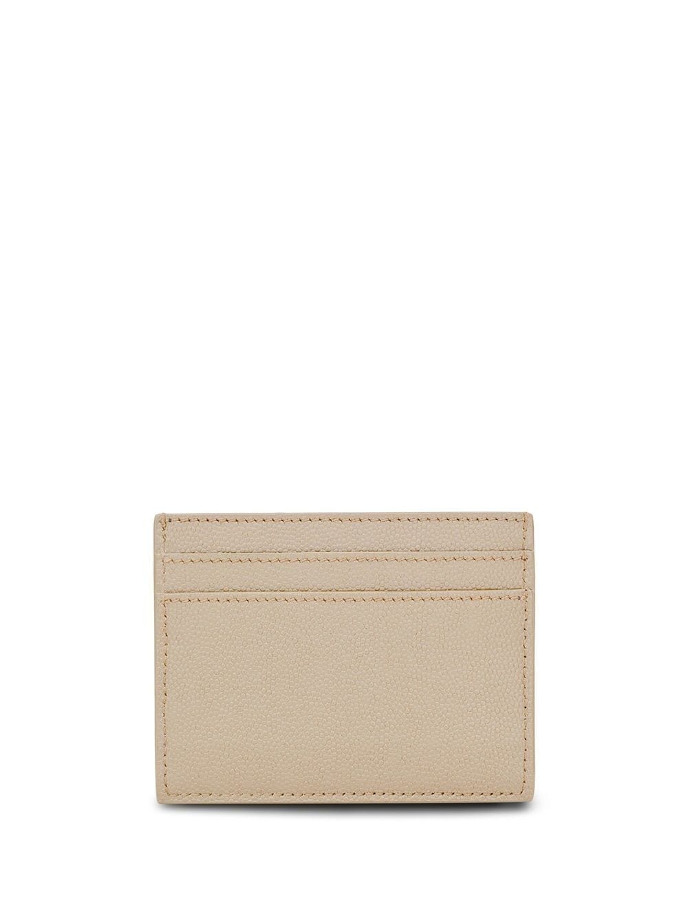 logo-print leather card holder - 2