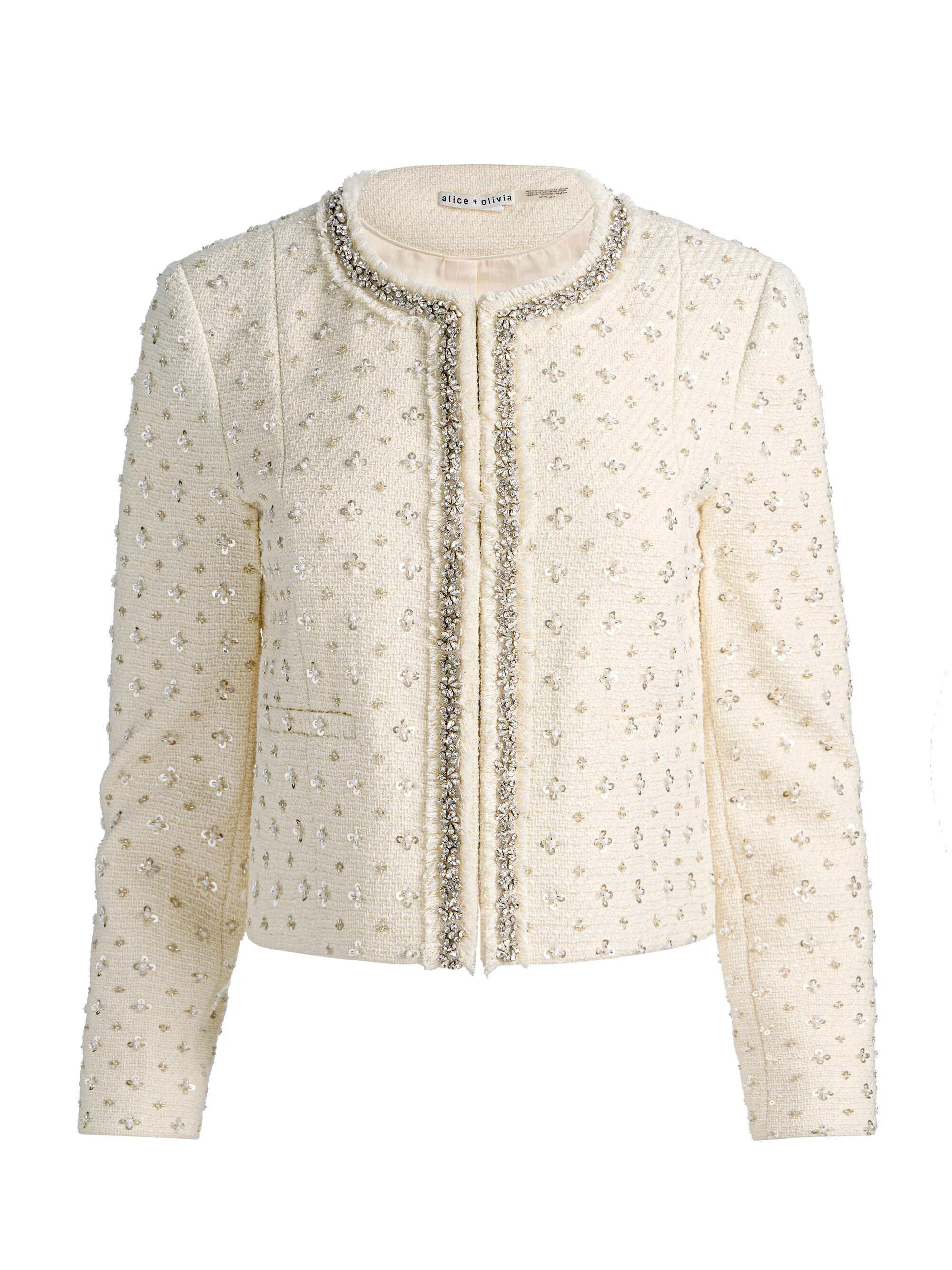THOMASINA EMBELLISHED TWEED JACKET - 1