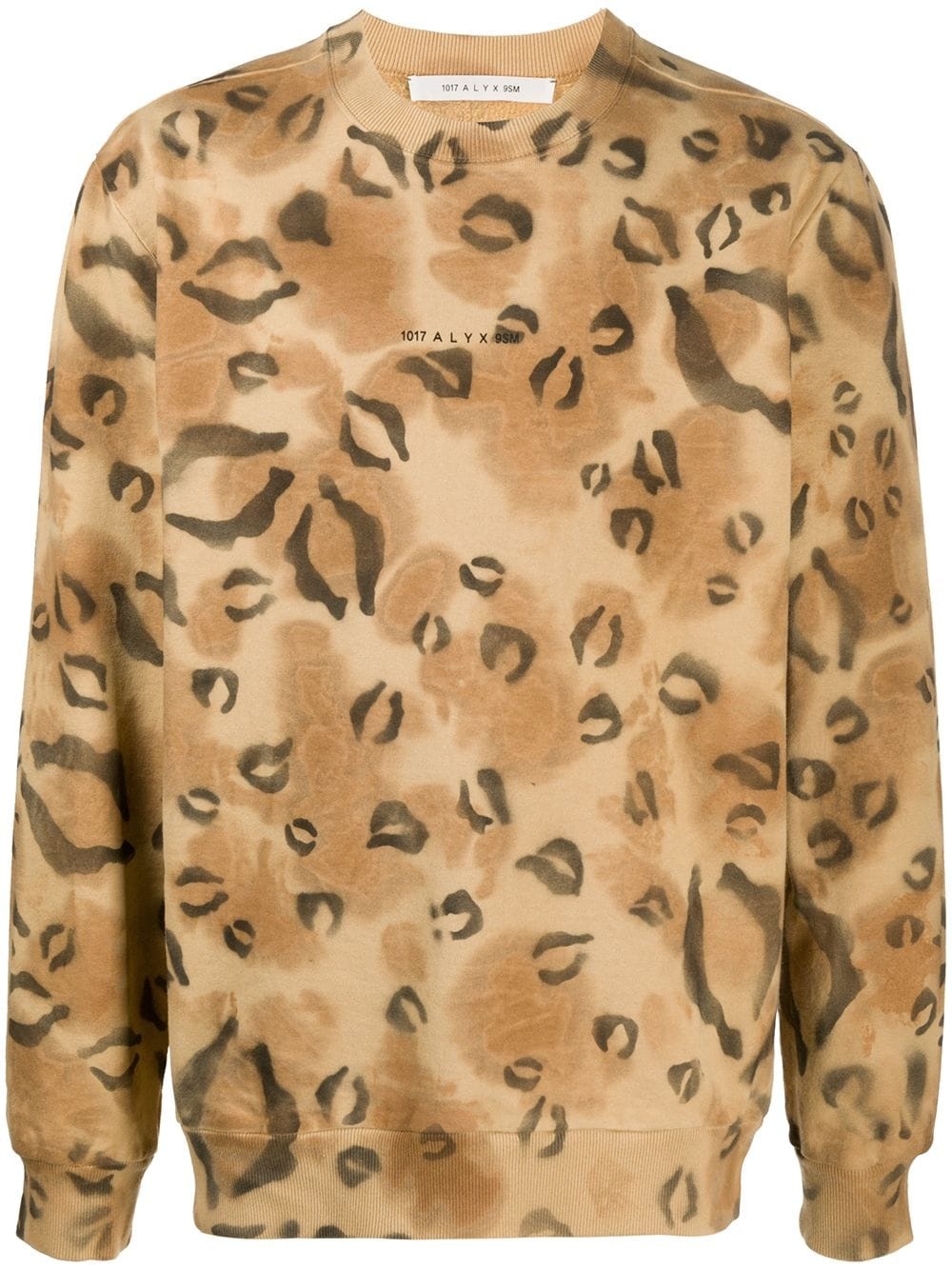 leopard-print logo sweatshirt - 1