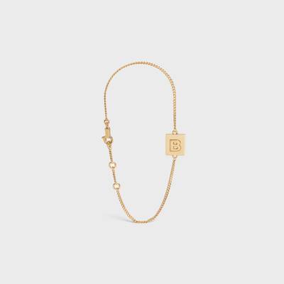 CELINE Alphabet B Bracelet in Brass with Gold Finish outlook