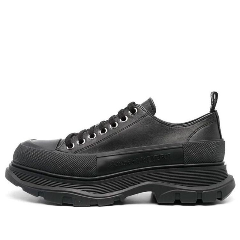 Alexander McQueen Tread Slick Canvas Sneakers 'All Black' 705662WHZ621081 - 1