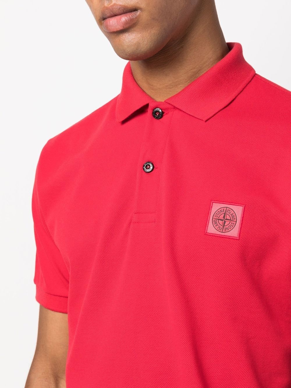 chest logo-patch detail polo shirt - 5