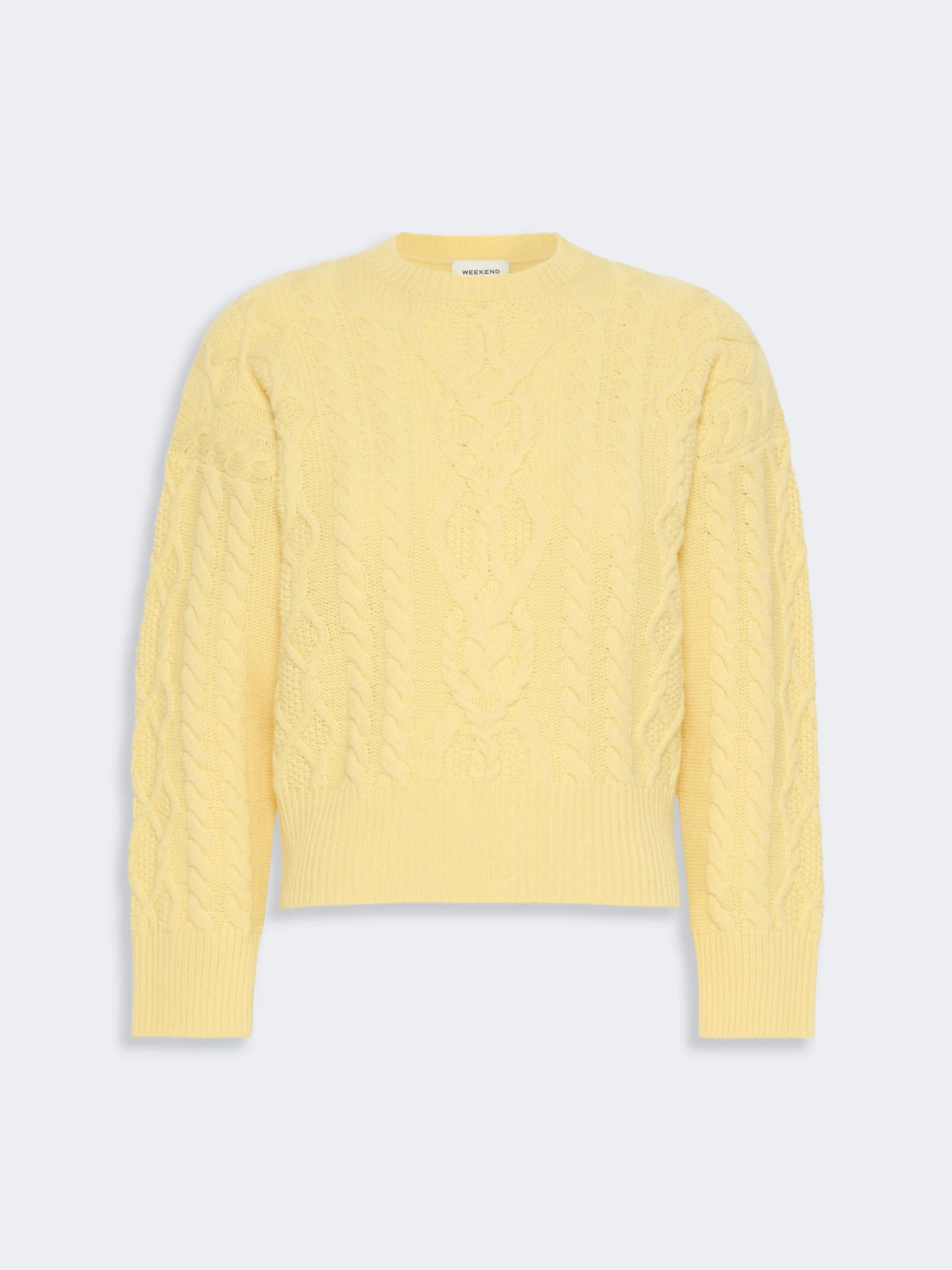 ALBEN Cable knit wool yarn jumper - HONEY - 1