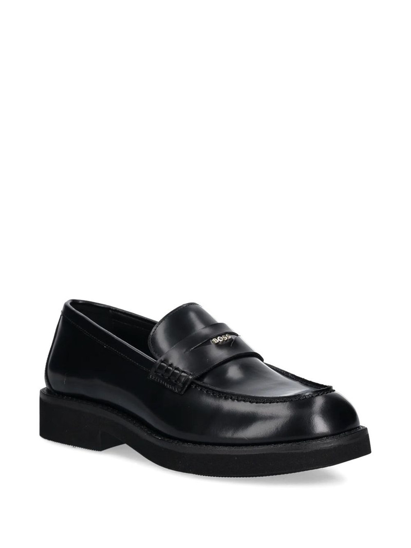 BOSS leather penny loafers outlook