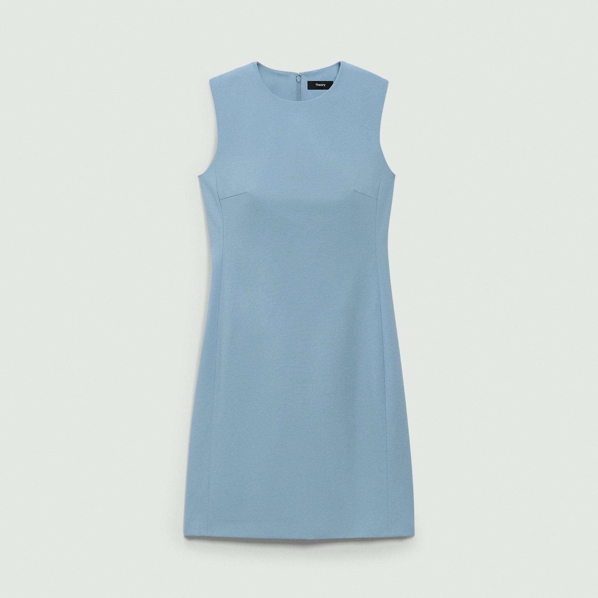 Sleeveless Fitted Dress in Good Wool - 1