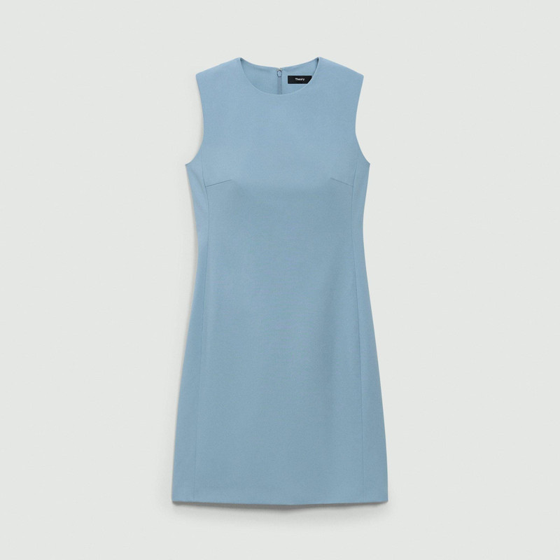 Sleeveless Fitted Dress in Good Wool 1