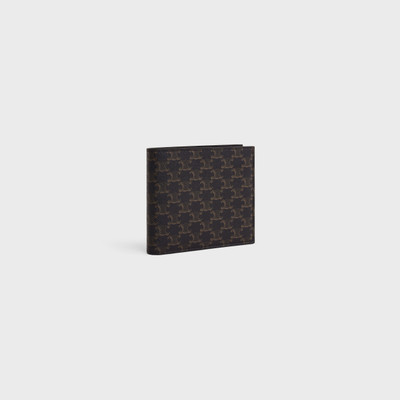 CELINE Bi-fold Wallet with Coin Compartment in Triomphe Canvas outlook