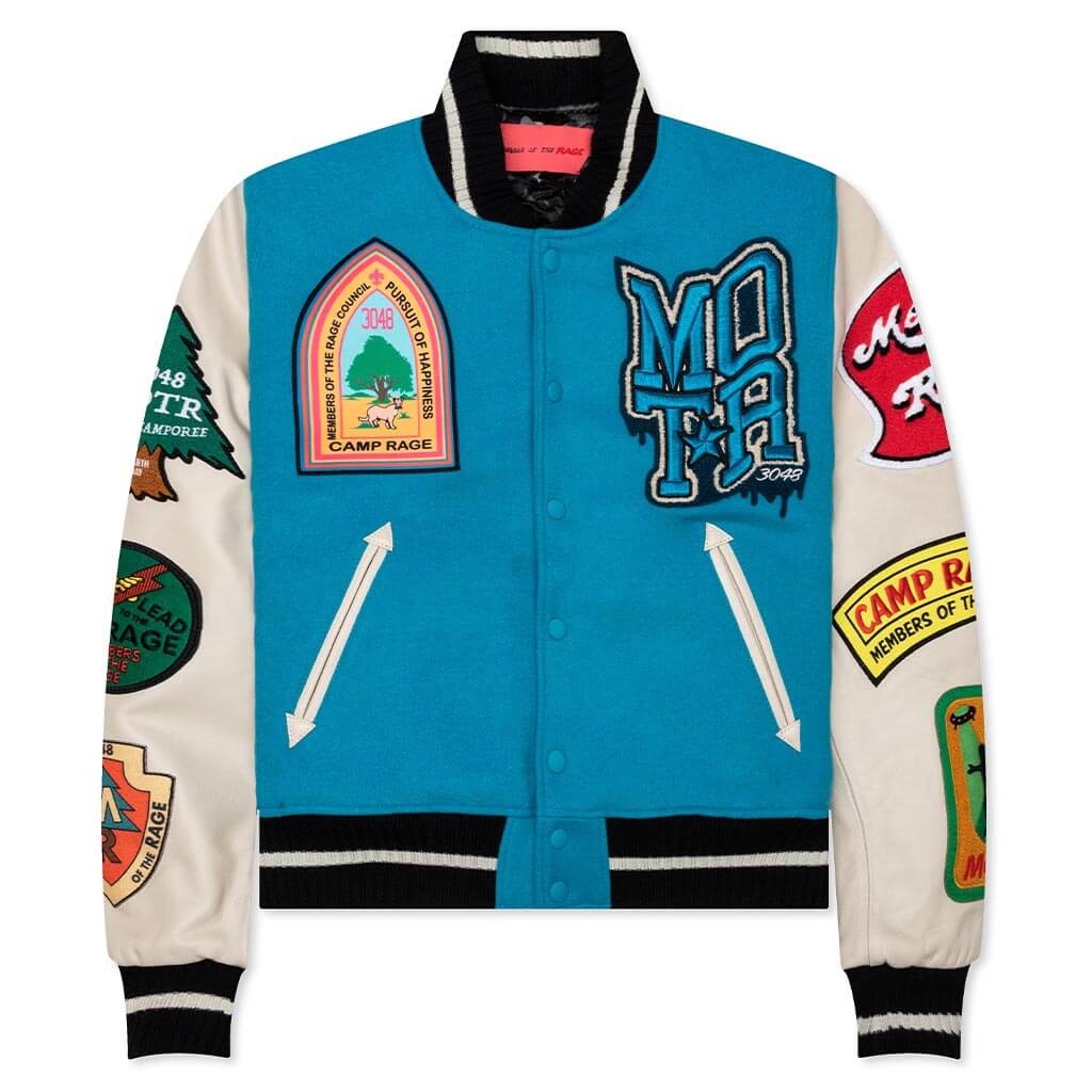 CLASSIC VARSITY JACKET - ALGERS BLUE - 1