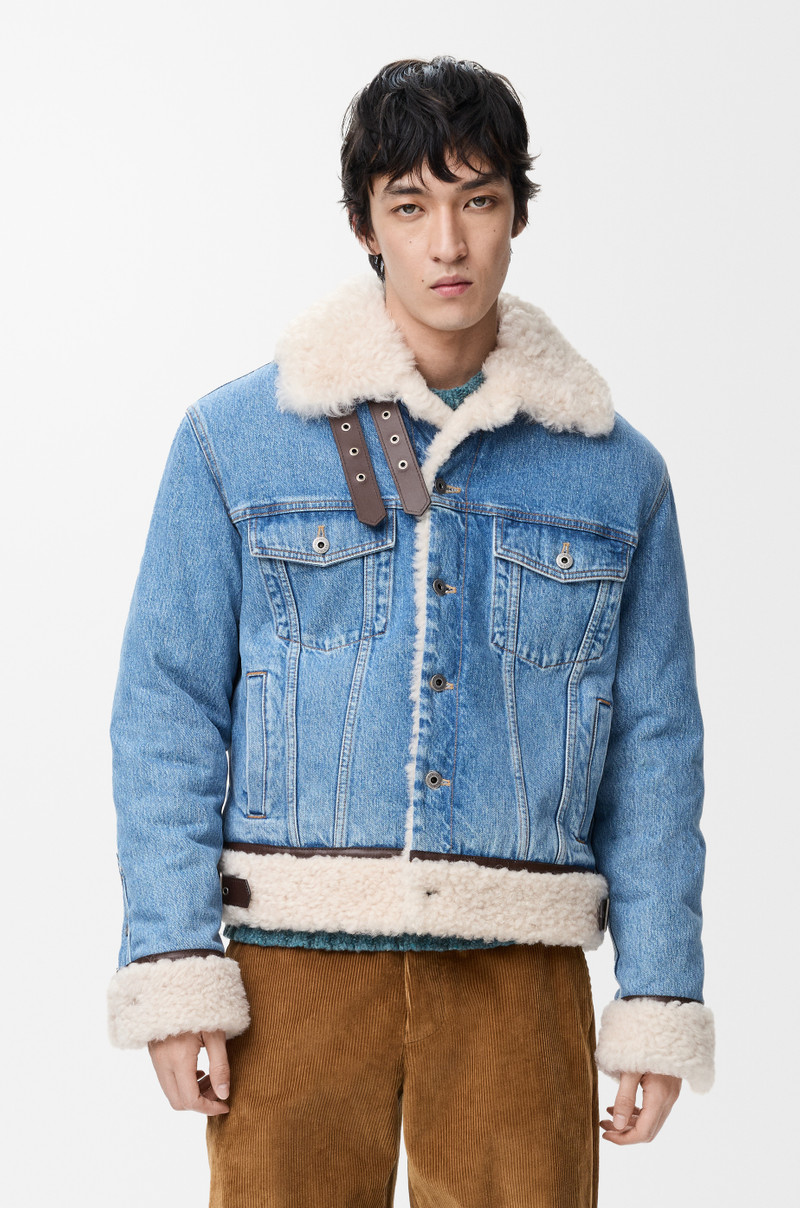 Trucker jacket in denim and shearling 3