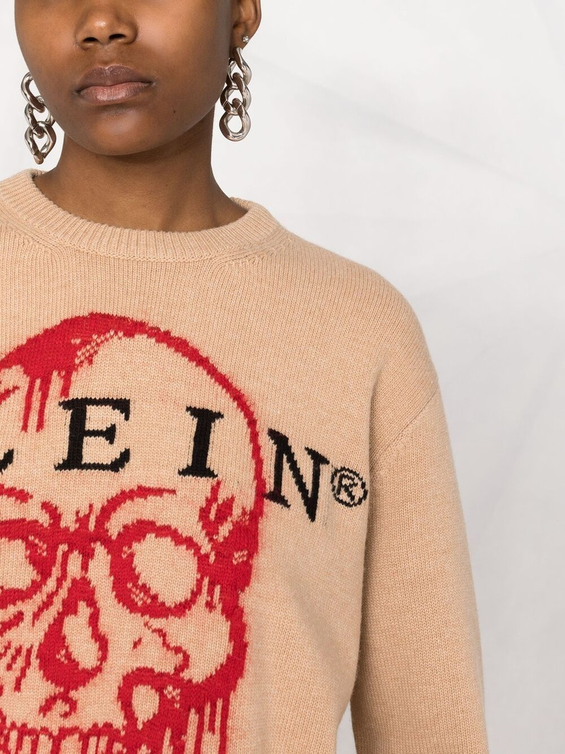 intarsia-knit skull jumper 3
