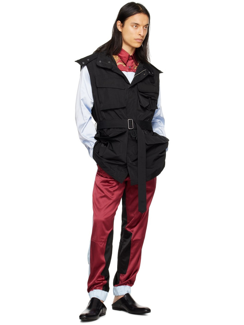 Dries Van Noten Red Paneled Trousers outlook