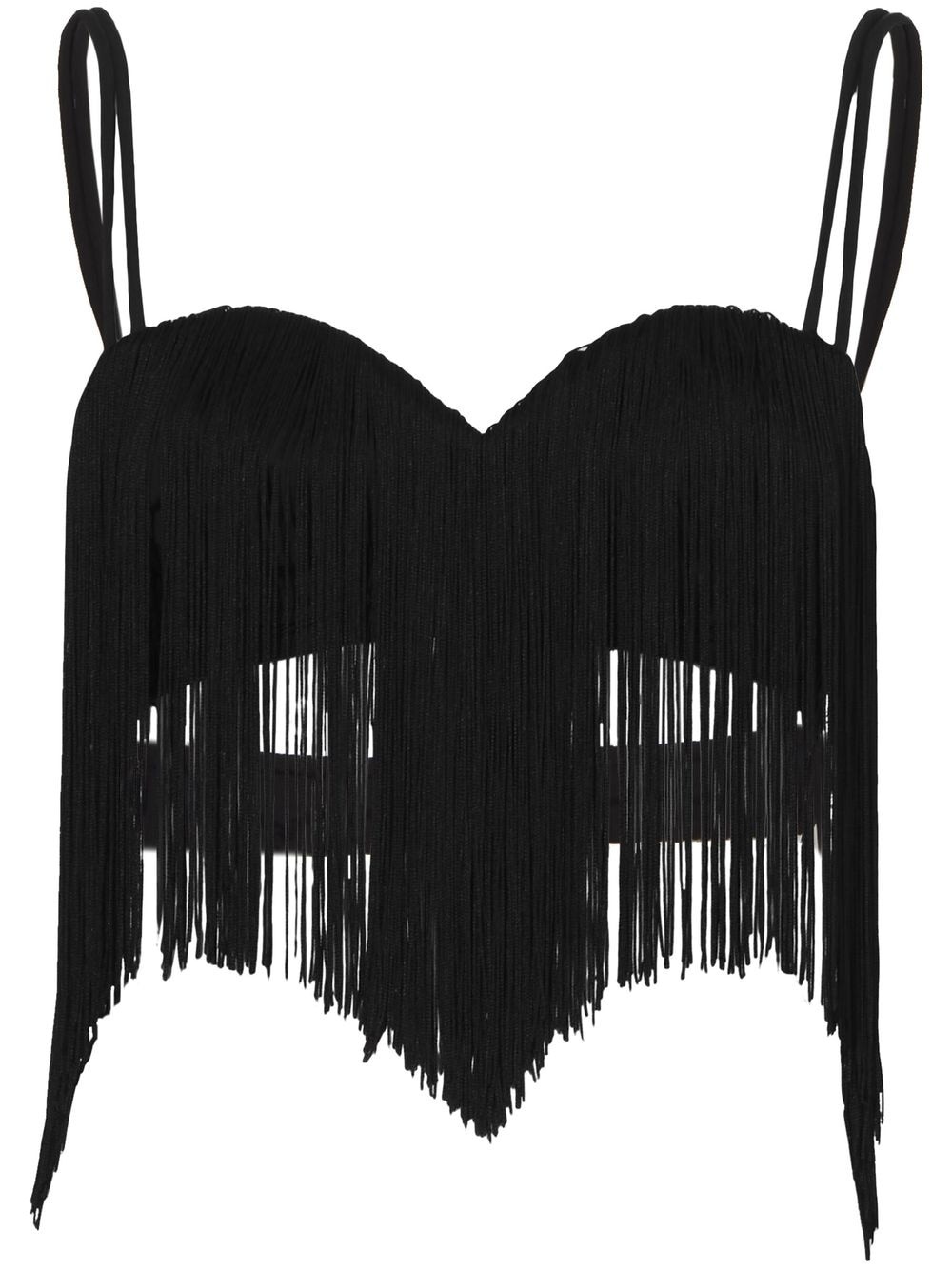 fringe-detail bralette top - 1