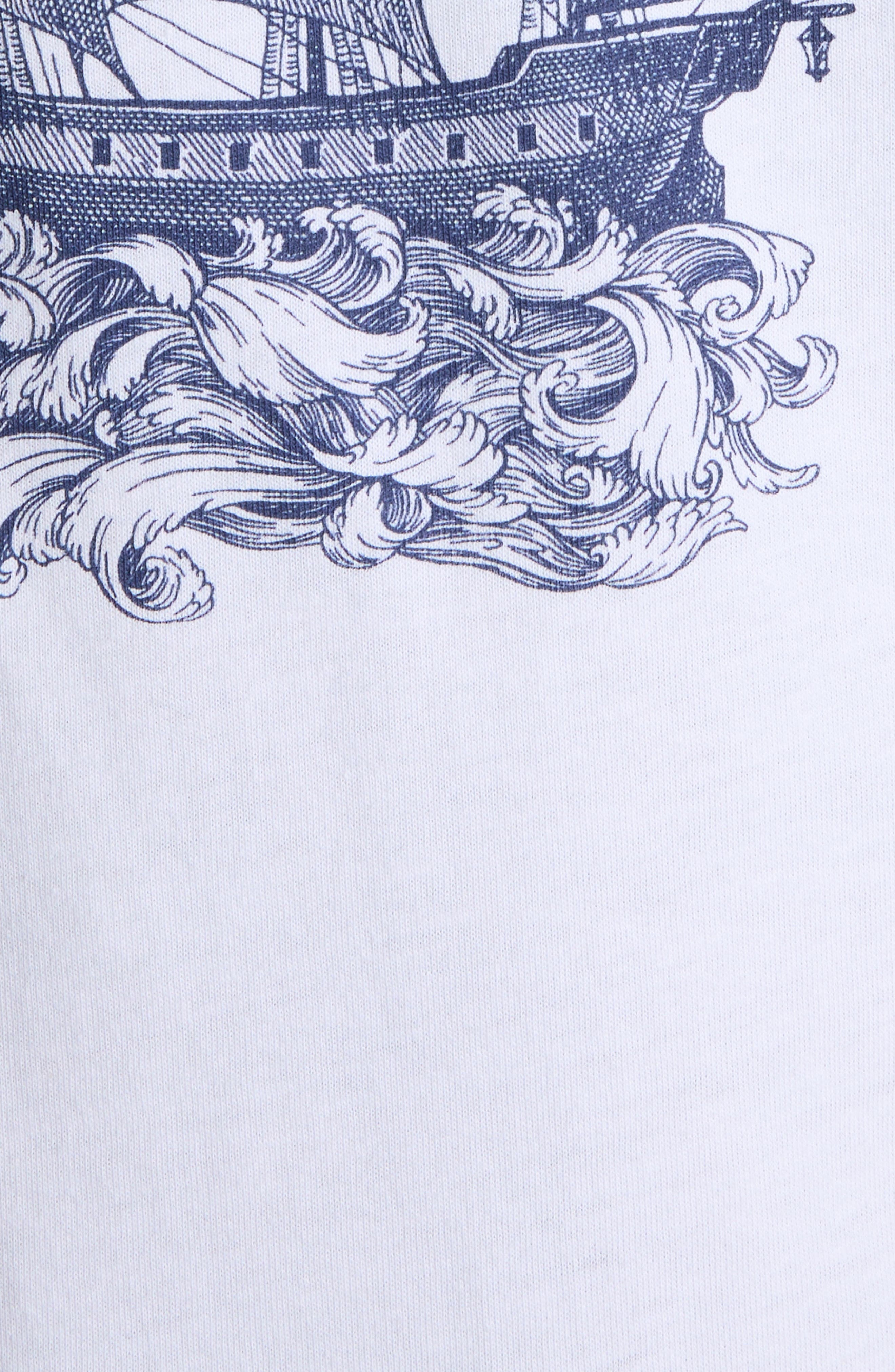 McQueen Sailor Tattoo Graphic T-Shirt in White /Navy at Nordstrom - 3