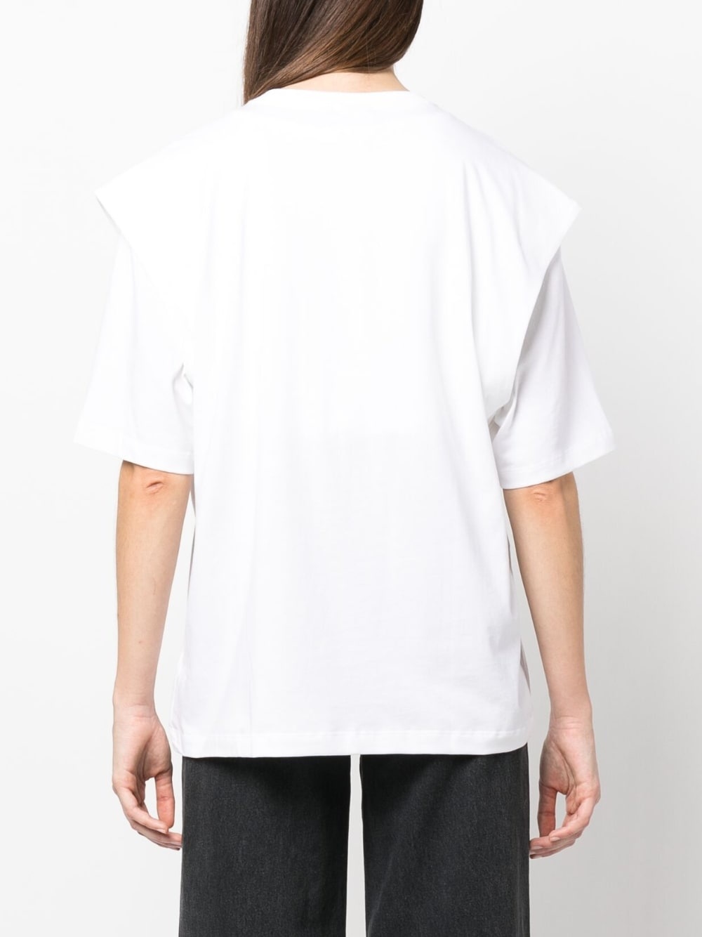 logo-print layered T-shirt - 4