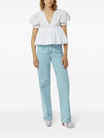 NINA RICCI puff-sleeves cotton blouse outlook