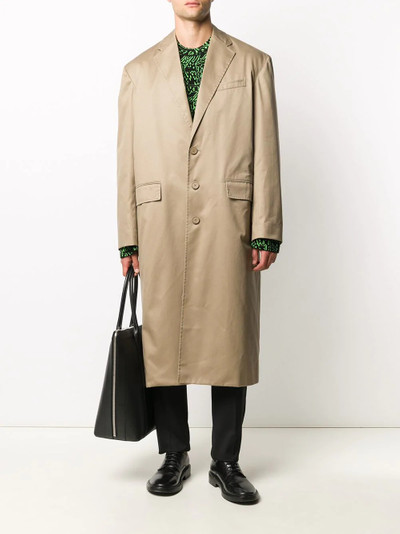 BALENCIAGA long boxy single-breasted coat outlook