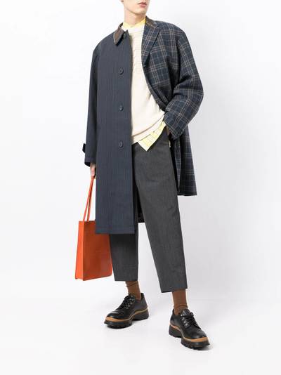 Kolor contrast-cut tailored wool coat outlook