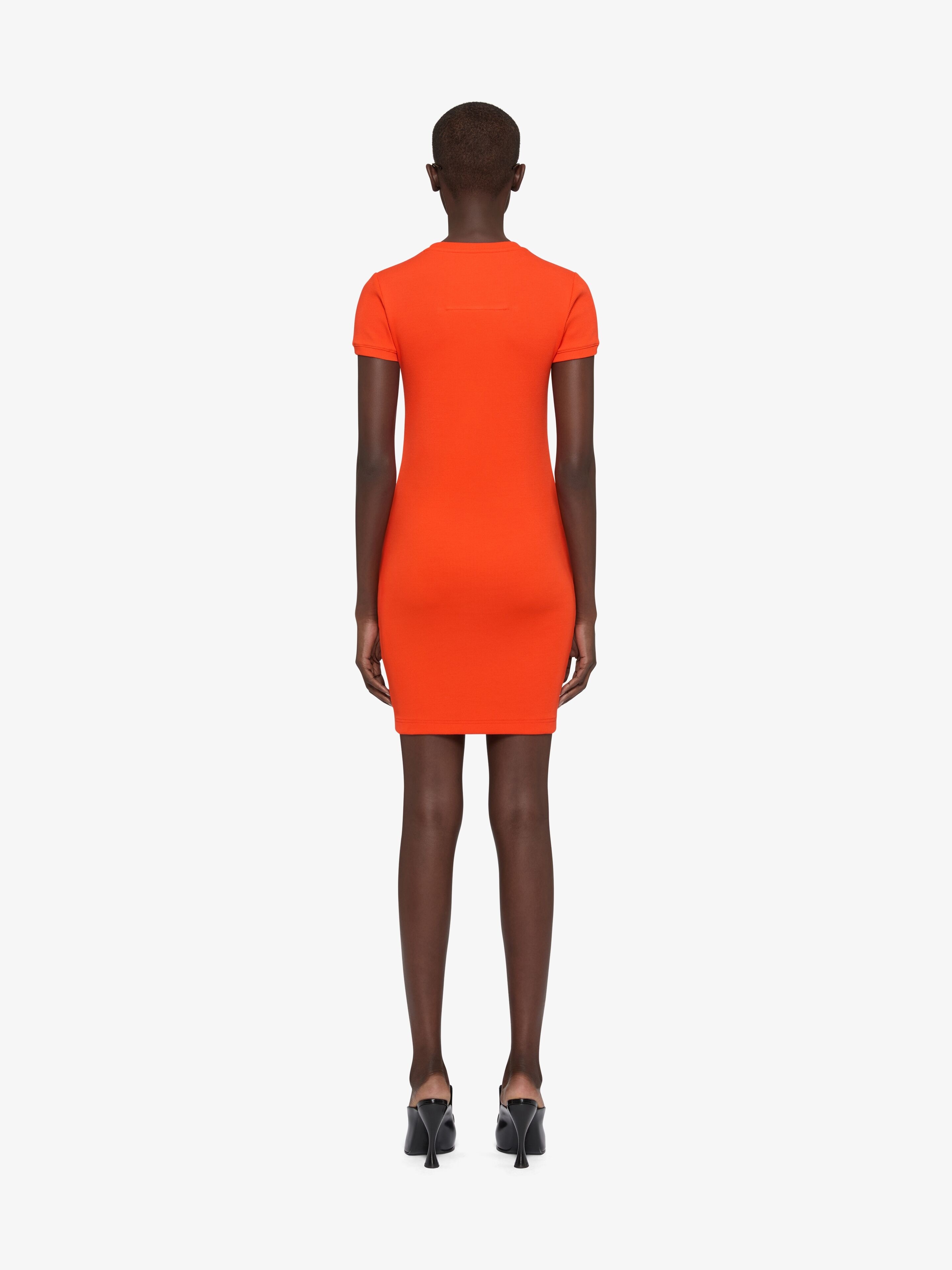 DRESS IN COTTON WITH 4G LIQUID DETAIL - 3