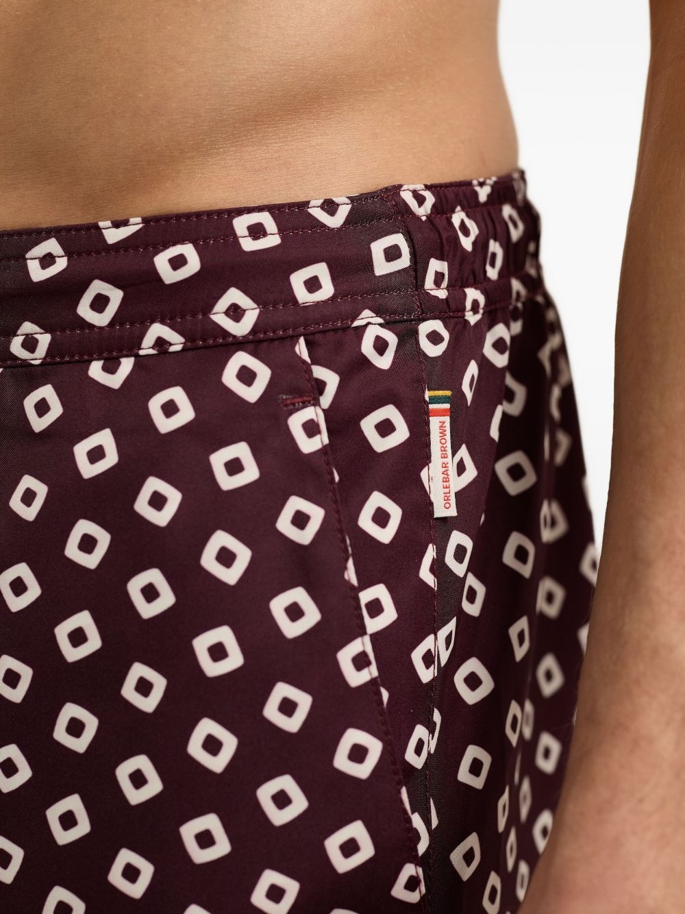 geometric-print swim shorts - 5