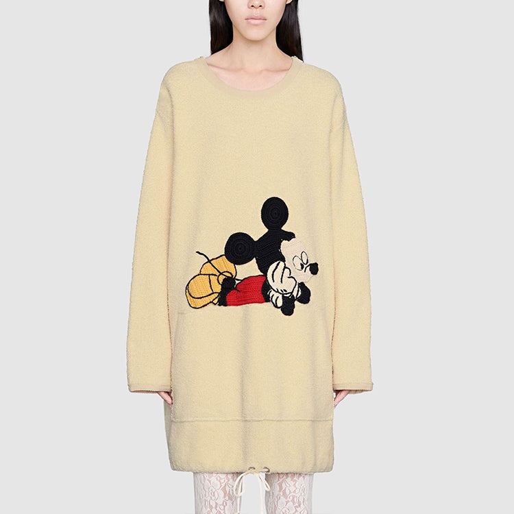 (WMNS) Gucci x Disney Cotton Crew Neck Dress 'Beige' 606143-XKA5G-9200 - 2