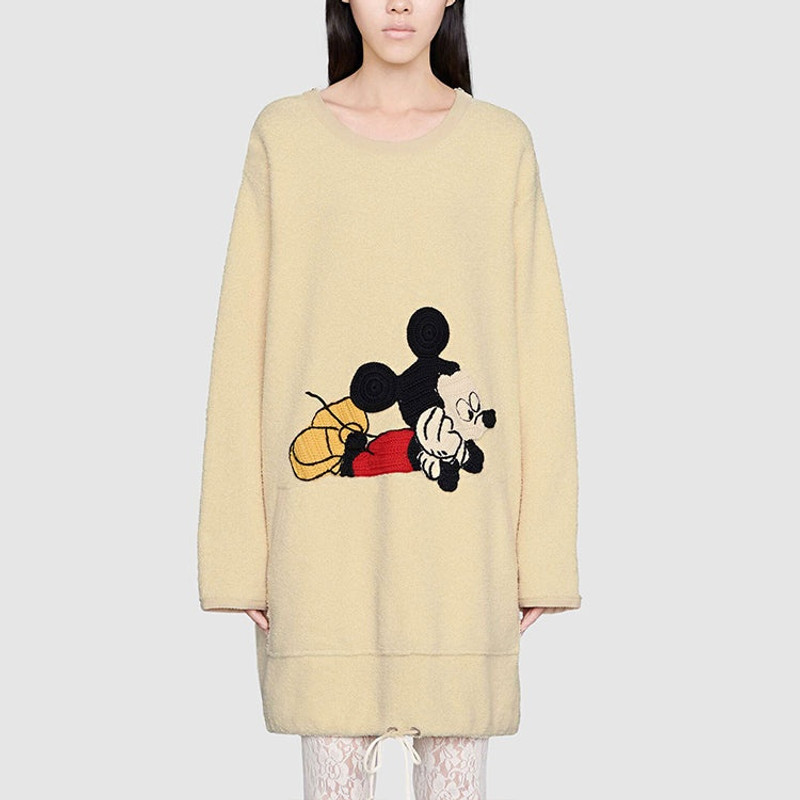 GUCCI (WMNS) Gucci x Disney Cotton Crew Neck Dress 'Beige' 606143-XKA5G-9200 outlook