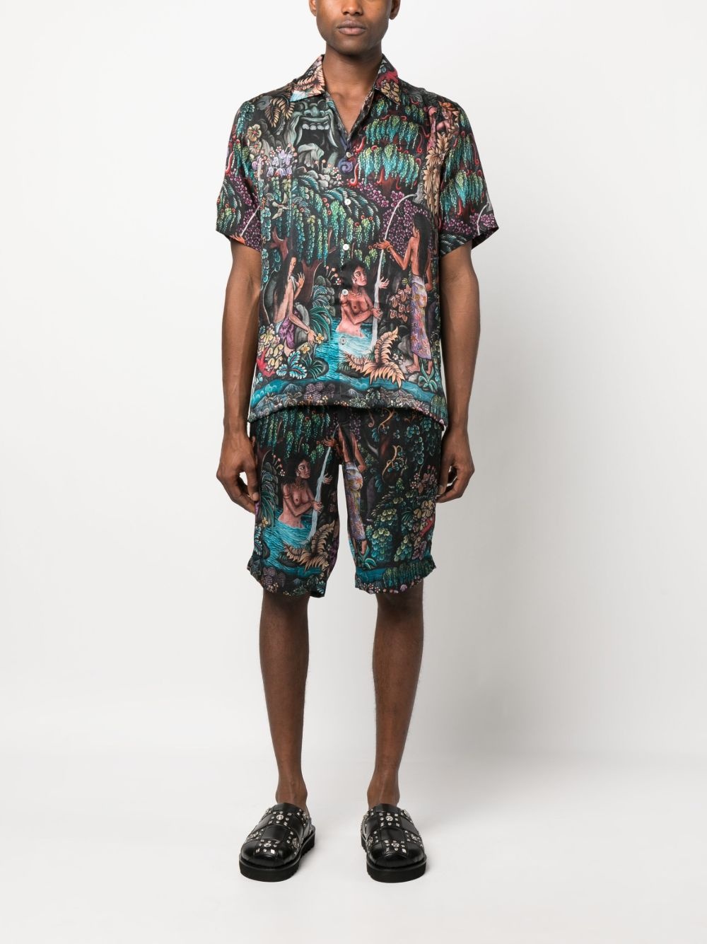 Goa Gajah silk bermuda shorts - 2