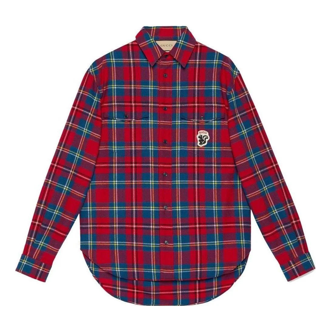 Gucci Tartan Shirt With Skunk 'Red' 720960-ZAK7U-6499 - 1