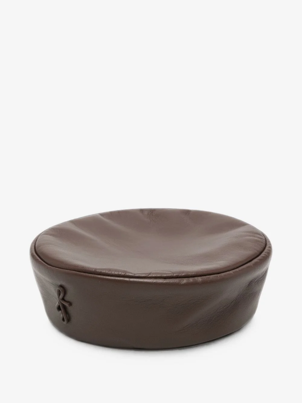 leather pillbox hat - 1